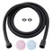 TRIPHIL Kink-Free Shower Hoses with Bath Sponge Extra-Long Handheld Showerhead Hose Replacement Ultr-Flexible Metal Anti-Twist 2 Brass Connectors Stainless Steel Sleeve Matte Black 79 inches