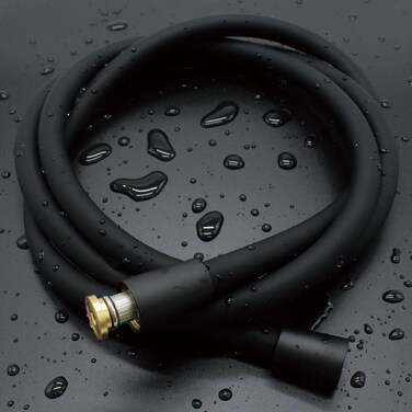 Shower Hose, Ultra-Soft Silicone Shower Hose Replacement, Handheld Anti-Kink Designed Shower Head Hose Extension with Brass Insert and Nut, 59 Inches, Black