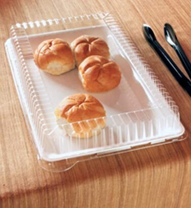 4 10" x 8" White Trays Rectangle Serving Trays with Lid, Plastic Tray and Lid Small Plastic Party Platters with Clear Lids White Catering Trays, Serving Trays Wedding Platter, Trays and Covers