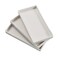 VCREATC 3 Packs White Mini Trays (8 inch x 4 inch) for Serving Accessory, Spa, Coffee, Drinks, Wine, Tea, Bar, Party, Towel, Seasoning, Perfume or Display Use.