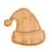 KEPATO Christmas Dishes Wooden Serving Tray,Christmas Santa Hat Shape Sushi Plate Tray for Restaurant and Home
