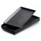 KOOV Ceramic Serving Tray, 14 Inches Large Serving Platter, Rectangular Serving Tray, Porcelain Serving Plates, Ceramic Serving Dishes for Dinner, Party, Sushi, Dessert, Food, Set of 4 (Matte Black)