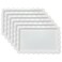 Set of 6 Plastic Serving Trays Food Tray - 14" x 9" Rectangle Serving Platter for Party Cafeteria Kitchen Restaurant, Small Flat Trays for Dessert Fruit Cookie Snack (6, White)