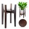 ZIOZERTT Adjustable Plant Stand with Tray,Indoor Wood Plant Stand Fit 8'' to 12'' Planter,Mid Century Modern Flower Pot Holder Rack(Plant and Pot Not Included)