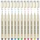 CHARSOCO 01 Micro Pen, Fine Point Pen with 12 Colors, Waterproof Archival Ink, 0.25mm Fineliner Ink Pens for Artist Illustration, Sketching, Anime, Manga, Technical Drawing and Scrapbooking