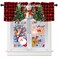 Christmas Valance for Windows Snowman with Xmas Tree Window Toppers Valances Rod Pocket 1 Panel Red Buffalo Plaid Check Window Treatments for Kitchen Bathroom Bedroom 54 x 18 inch