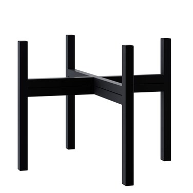 FaithLand Mid Century Plant Stand Indoor Outdoor(Plant Pot Not Included), Hold Up to 14 Inch Planter, Metal Planter Stand, Potted Plant Holder, Black - Fits Snake Plant - Upgraded Design