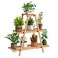 Plant Stand Indoor Plant Shelf Outdoor bamboo Plant Rack, 3 Tiers Ladder Plant Holder Flower Stand for Living Room Balcony Garden Patio,Living Room Boho Home Decor for Gardening Gifts (Natural)