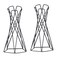 2pcs Large Indoor Plants Metal Air Plant Container Black Air Plant Holder Astetic Room Decor Air Plant Display Holder Wall Shelf Brackets Vases for Flowers Big Desktop Hanger Rack
