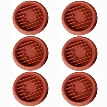 Kirmoo Plant Saucers Flower Pot Drip Trays Plastic 6 Pack,Small Plant Trays for Indoors No Holes Round Succulent Cactus Pot Holder(Terracotta, Small(for 2~2.5 Inch Pot))