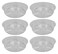 Set of 6 6" Vinyl Plant Saucers - Plant Trays/Water Catchers - Solves Overwatering - 6" Dia (6, 6 Inches)