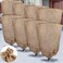 Hahood 8 Packs Winter Burlap Plant Covers Bags 39.4 x 47.2 Inch Large Burlap Sack Plant Blanket with Drawstring Reusable Warm Plant Frost Cloth Cold Freeze Blanket for Outdoor Fruit Tree Potted Plants