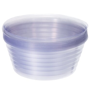 MECCANIXITY Plant Pot Saucer 8 Inch Plastic Round Flower Drip Tray for Indoor Outdoor, Clear Pack of 20