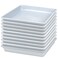 LNQ LUNIQI 10 Pcs 6 Inches Square Plastic Plant Saucer Flower Pot Bottom Seat Flower Pot Tray Thick Plastic Drip Tray for Garden Potted Water Drips and Soil &iuml;&frac14;&circ;White&iuml;&frac14;&permil;