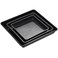MECCANIXITY Plant Pot Saucer External Size 6 7 9 Inch Plastic Square Flower Drip Tray for Indoor Outdoor, Black 6in1 Set