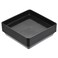 MECCANIXITY Plant Pot Saucer 6 Inch Plastic Square Flower Drip Tray for Indoor Outdoor, Black Pack of 10