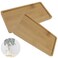Joyangy 2Pcs Small Bamboo Tray, 6.9x3.5 Inch Bamboo Rectangular Plant Saucer Trays for Indoors, Small Plant Saucers &amp; Drip Trays for Pots, Indoor Plant Accessories