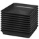 LNQ LUNIQI 10 PCS Square Plastic Plant Saucer 8 Inch Flower Pot Bottom Seat Flower Pot Tray Thick Plastic Drip Tray for Garden Potted Water Drips and Soil &iuml;&frac14;&circ;Black&iuml;&frac14;&permil;