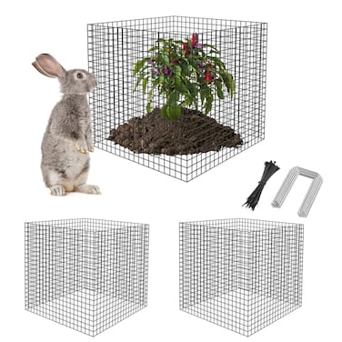UNIFAMILY 8 Pcs Plant Protectors from Animals, 2 Packs Metal Wire Plant Cage, Garden Protector Cage from Deer, Garden Protector for Flowers Vegetables from Rabbits (8 Pcs Plant Protectors)