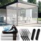 Windyun 2 Pack Heavy Duty Clear Tarps with Reinforced Edge Plastic Tarp Waterproof Plastic Cover Greenhouse Tarp Patio Tarp with 16 Elastic Rope and 2 Nylon Rope for Garden Furniture(6.6 x 8 ft)