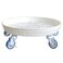 SKAFORZ Planter Caddy with Wheels Extra Large Heavy Duty Metal Plant Stand with Wheels Plant Dolly for Garden Plant Pot Flowerpot Tray Indoor Outdoor 18Inches White 1Pcs