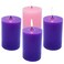Amusaer 2x3 Inch Advent Pillar Candles Set of 4 Unscented Dripless Purple Pink Candles for Christmas Weddings Home Holidays Relaxation Spa Church