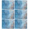 Marble Placemats Set of 6 Blue Marbles Plastic Table Mats Marble Theme Place Mats Wipe Clean Washable Holiday Table Decoration for Indoor Outdoor Party Kitchen Dining Table