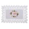 Grelucgo Set of 4 Handmade Crochet Cotton Lace Table Place-mats, Ribbon Embroidery (12 x 18 inches placemats)