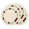 Whaline 4Pcs Round Christmas Flower Placemats Embroidered Xmas Poinsettia Place Mats Decorative Dinner Table Mats for Holiday Party Decor