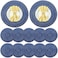 Mindsoft 12 Pcs Round Placemats 14.2 Inch Woven Braided Placemats Washable Reversible Circle Polyester Table Mats for Dinner Holiday Spring Party Wedding Table Centerpiece (Sage Green)