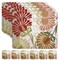 Casaido Placemats for Dining Table Set of 6, Flowers Leather Placemats and Coasters.Environmental Table Mats Wipeable Easy Clean for Kitchen Dinner Party.Placemat 6pcs(17x12 inches) with Coasters 6pcs