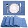 Zupro Placemats Set of 4 Washable Heat-Resistant Non Slip Braided Table Mats Woven PVC Vinyl Kitchen Dining Patio Table Place Mats for Dinner Parties BBQs Indoor and Ourdoor Use.18"x12"(Pink)