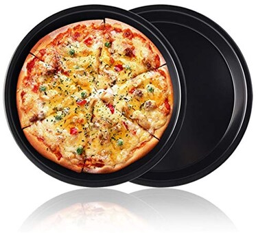 LaiYHe, 8" 2 Packs Pizza Pan Professional Premium Deep Dish Non-Stick Bakeware (2 Packs-8 Inch)