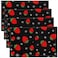 jejeloiu Strawberry Placemats 12"x18", Kawaii Strawberry Table Place Mats Set of 4, Cute Indoor Kitchen Dinner Party Decor Table Mats 18"x12