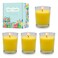 CoCo-Life Yellow Citronella Candles in Glass Small Soy Wax 2.0 Inch Scented Votive Candles for Home Patio Party Dinner Table in Summer, 4 Packs