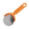 Stainless Steel Pizza Cutter - 7.75 inch Slicer for Pizzas, Pockets and More -Orange Plastic Handle Pizza Cutter Wheel.