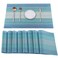 HeloHo Blue Placemats Set of 8,Vinyl Table Place Mats Stain Resistant Foldable Placemats Washable Wipeable Placemat for Kitchen Dining Table Decoration Indoor Outdoor.