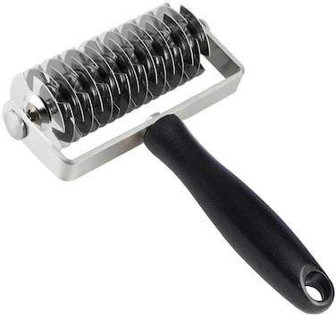EVEDMOT Lattice Cutter Dough Lattice Roller, Stainless Steel Roller Cutter for Dough Pie Crust Pizza Bread Pastry with Plastic Handle, Time-Saver Pastry Tool