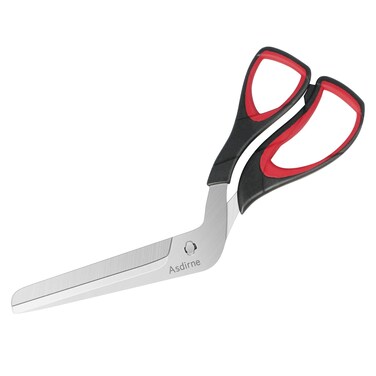Asdirne Pizza Scissors, Pizza Cutter with Ultra Sharp Detachable Blade and Ergonomic Soft Grip, 10.3Inch, Black&amp;Red