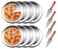 tchrules 12 Inch Pizza Pan Set of 8, Stainless Steel Pizza Tray, Round Non-Stick Coating Pizza Plate for Oven Kitchen Baking Home Restaurant, Dishwasher Safe &iuml;&frac14;&circ;Silver&iuml;&frac14;&permil;