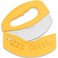 Suanyok Premium Pizza Cutter Food Chopper-Super Sharp Blade Stainless Steel Pizza Cutter Rocker Slicer with Protective Sheath Multi Function Pizza Knife Kitchen Tools,Dishwasher Safe (Yellow)