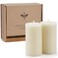 Beeswax Pillar Candles Set of 2, Smokeless Dripless Pure Beeswax Candle Set with Natural Scent for Room Decoration Prayer Party, Long Lasting Burn Time,1.89x3.86 inch,White Raw