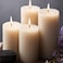 Unscented Pillar Candles Set of 6, Ivory Pillar Candles Bulk (2.8x4 inch) Dripless and Smokeless Candles, 50-Hour Burning Time Large Pillars Candles for Dinner Table, Christmas and Home Decor