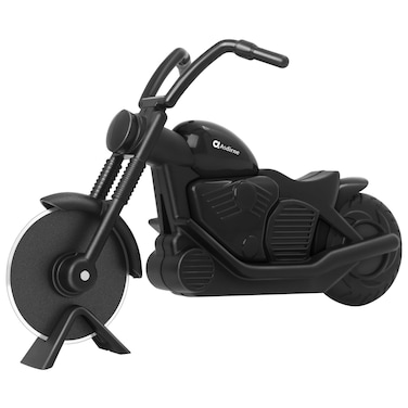 Asdirne Pizza Cutter, Motorbike Pizza Cutter Wheel with Non-Stick Stainless Steel Super Sharp Blades, Novelty Gift, Black