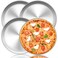 TeamFar Pizza Pan, 12 inch Pizza Pan Set Round Pizza Oven Baking Pans Tray Stainless Steel for Home Restaurant Party, Healthy &amp; Heavy Duty, Dishwasher Safe &amp; Easy Clean - Set of 4