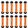 Qualirey 12 Pcs Sticky Fly Trap Fly Stick Indoor Outdoor Long Lasting Adhesive Fly Catcher with Hanging Hook for Wasps Gnats Bugs Insects Moths Fruit Flies Mosquitoes Spiders Fleas (Orange, Black)