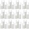 Shihanee Set of 36 Pillar Candles and Glass Cylinder Vases Clear Cylinder Candle Holders for Slim Pillar Candles Wedding Centerpieces (White,2.6'' X 4.7'', 5.9'', 7.9'')