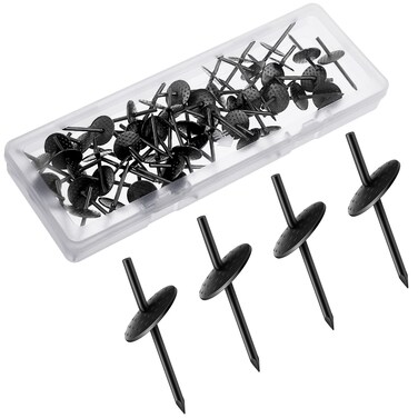 50 Pieces One Step Hangers Picture Hangers for Drywall Picture Hanging Nails Iron Alloy Photo Frame Hanger Kit for Wood Hardware Mounting (20Ib)