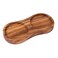 DeroTeno Salt and Pepper Mill Tray, Inner Dia 6.8 cm / 2.68 inch, Acacia Wood, Pepper Grinder Rest, Dining Table Protector (Pepper Mill and Salt Mill are not Included)