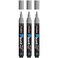 Overseas Silver Paint Pens Paint Markers - Permanent Acrylic Markers 3 Pack, Water Based, Quick Dry, Waterproof Paint Marker Pen for Rock, Wood, Plastic, Metal, Canvas, Glass, Fabric, Mugs. Medium Tip
